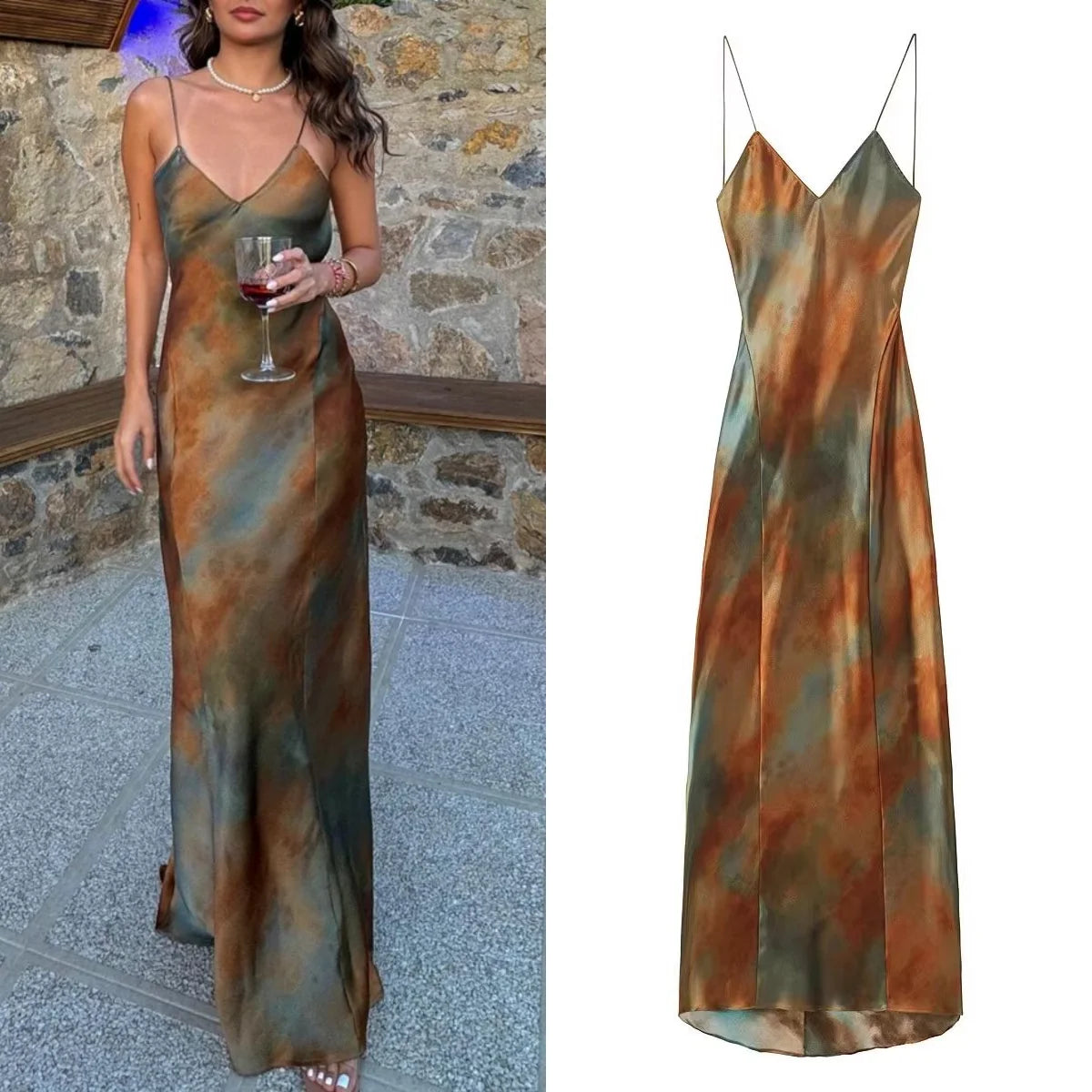 Robe en satin Faustine