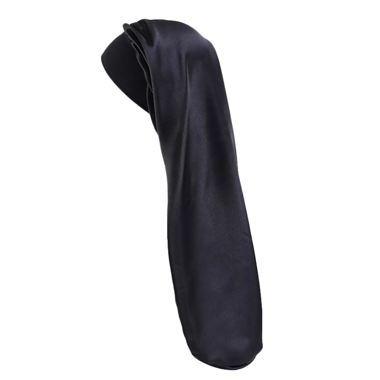 Bonnet satin pour cheveux Extra Large noir
