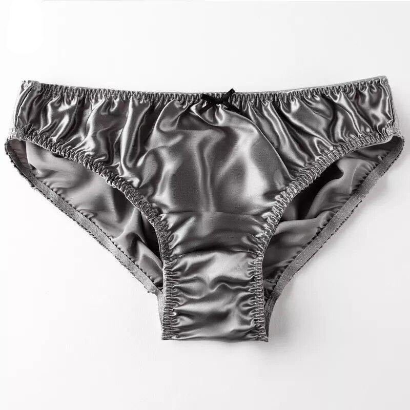 Culotte en satin Louise grise