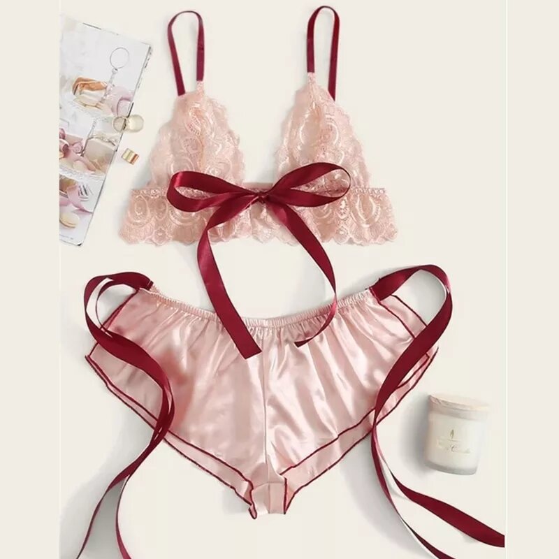 ensemble lingerie satin Millie rose