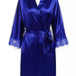 Peignoir Lita satiné bleu électrique