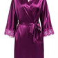 Peignoir Lita en satin violet