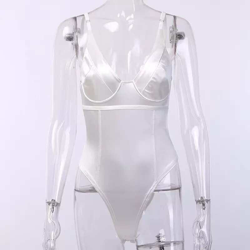 Body satin corset blanc