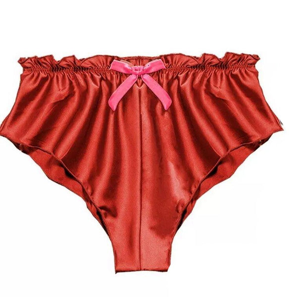 culotte en satin Camille plissée