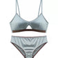    ensemble lingerie Julia satin gris