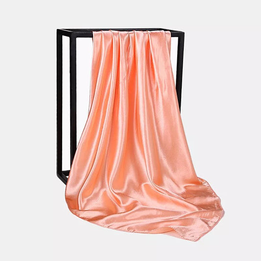    foulard en satin orangé