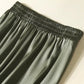 pantalon fluide kaki satin