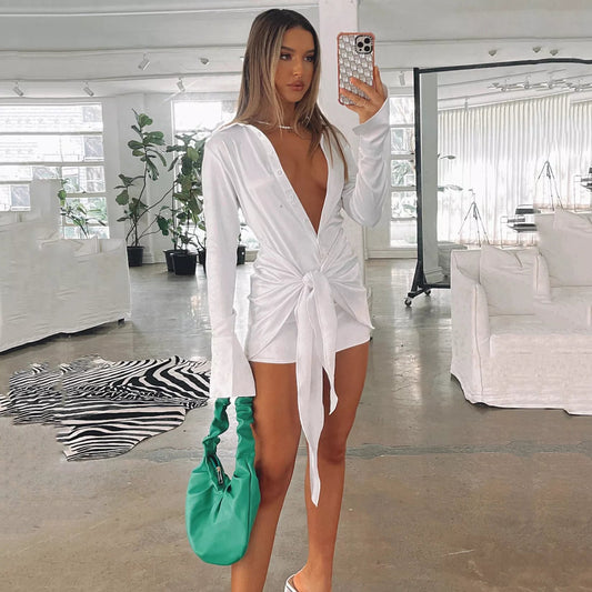 robes en satin blanc lola